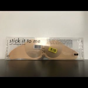 Backless self adhesive bra with underwire support.